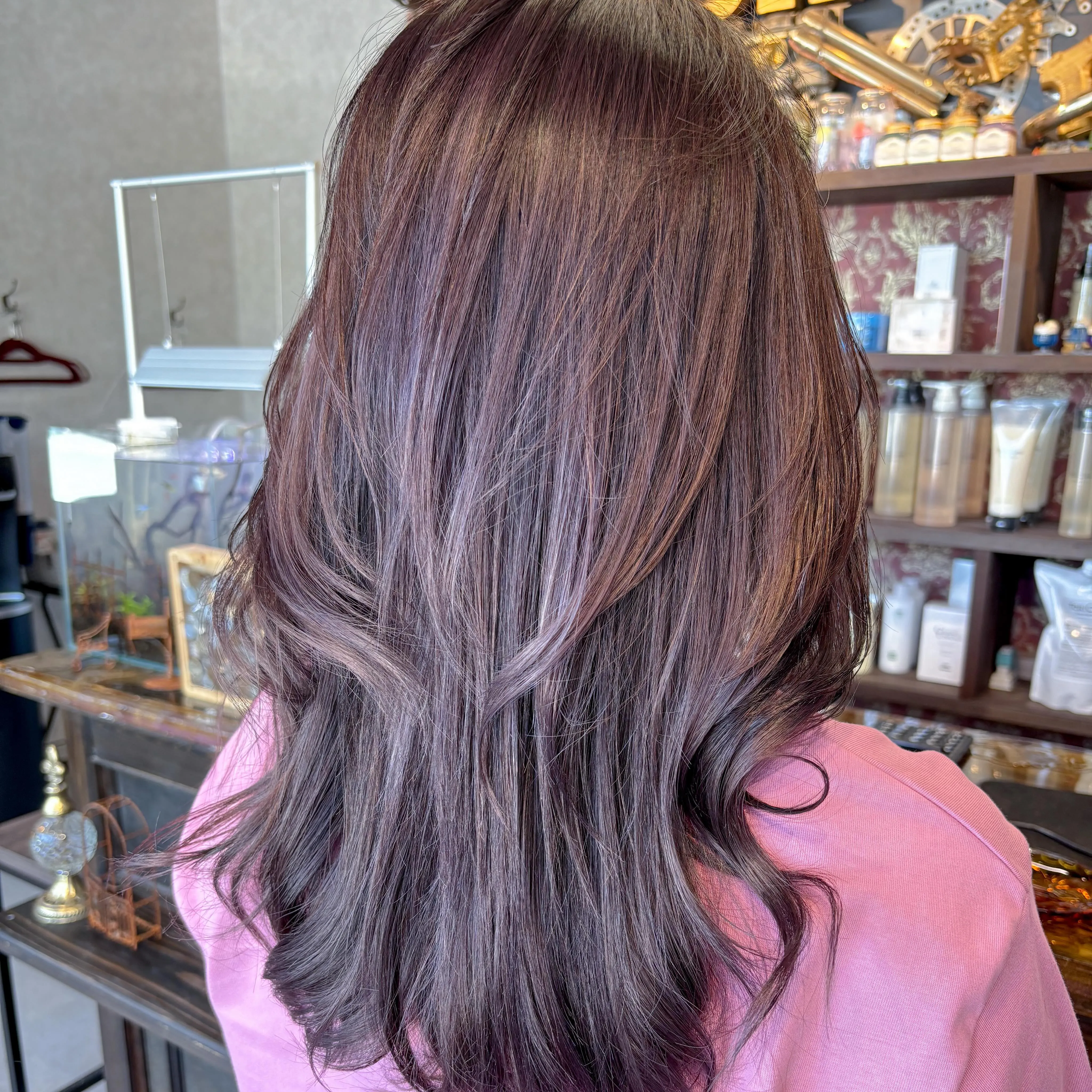 【パープルピンクバレイヤージュ】